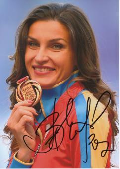 Anna Tschitscherowa Rußland Hochsprung 3. WM 2013 Leichtathletik Foto original signiert 