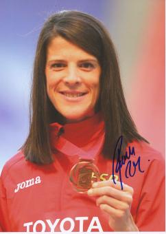 Ruth Beitia  Spanien Hochsprung 3. WM 2013 Leichtathletik Foto original signiert 