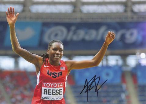Brittney Reese USA  Weitsprung 1.WM 2013 Leichtathletik Foto original signiert 