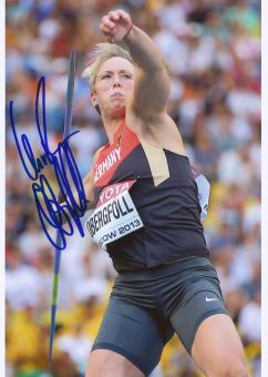 Christina Obergföll Speerwurf  1.WM 2013 Leichtathletik Foto original signiert 
