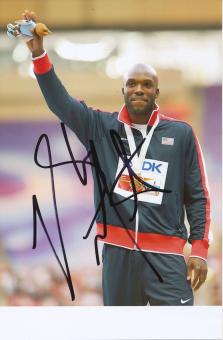 LaShawn Merritt  USA  400m  1.WM 2013 Leichtathletik Foto original signiert 