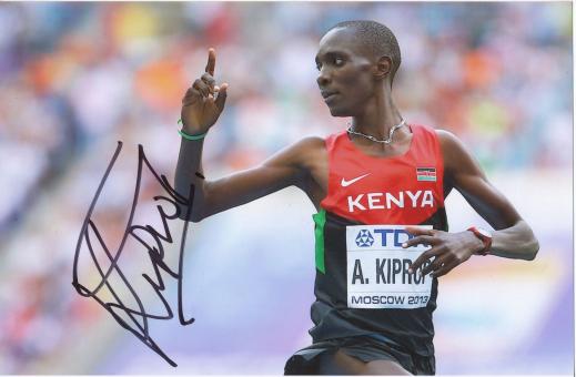 Asbel Kiprop  Kenia  1500m  1.WM 2013 Leichtathletik Foto original signiert 