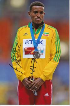 Hagos Gebrhiwet  Äthiopien  5000m  2.WM 2013 Leichtathletik Foto original signiert 