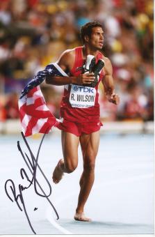 Ryan Wilson  USA 110m Hürden  2.WM 2013 Leichtathletik Foto original signiert 