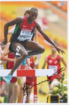 Conseslus Kipruto  Kenia  3000m Hindernis  1.WM 2013 Leichtathletik Foto original signiert 