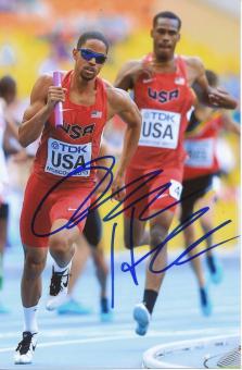 Tony McQuay  USA  4x400m   1.WM 2013 Leichtathletik Foto original signiert 