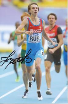 Vladimir Krasnov  Rußland  4x400m   3.WM 2013 Leichtathletik Foto original signiert 