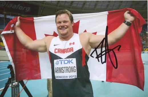 Dylan Armstrong  Kanada  Kugelstoßen  3.WM 2013 Leichtathletik Foto original signiert 