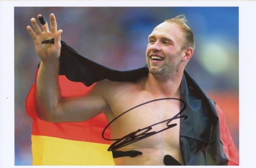 Robert Harting  Diskus  1.WM 2013 Leichtathletik Foto original signiert 