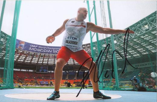 Piotr Malachowski  Polen  Diskus  2.WM 2013 Leichtathletik Foto original signiert 