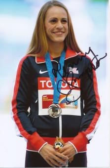 Jennifer Simpson USA  1500m WM 2013 Leichtathletik Foto original signiert 