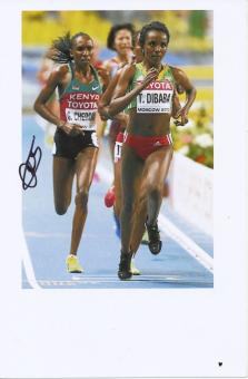0Gladys Cherono  Kenia  1000m WM 2013 Leichtathletik Foto original signiert 