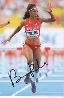 Brianna Rollins  USA  100m Hürden WM 2013 Leichtathletik Foto original signiert 