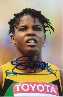 Schillonie Calvert  Jamaika  4 x 100m WM 2013 Leichtathletik Foto original signiert 