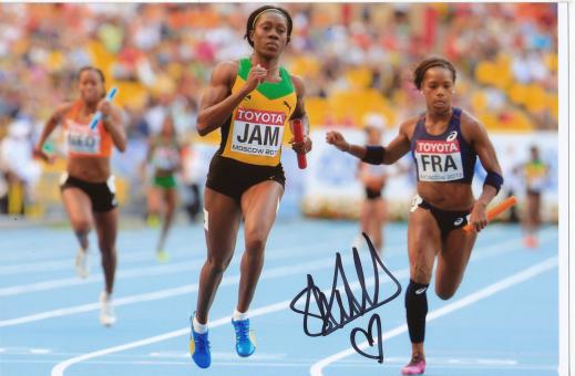 Stella Akakpo  Frankreich  4 x 100m WM 2013 Leichtathletik Foto original signiert 