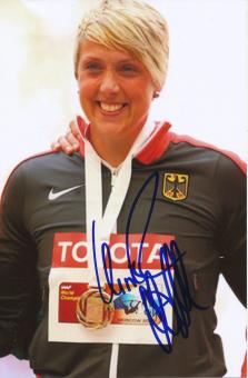 Christina Obergföll  Speerwurf  WM 2013 Leichtathletik Foto original signiert 