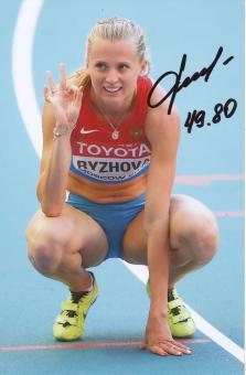Kseniya Ryzhova  Rußland  400m  WM 2013 Leichtathletik Foto original signiert 