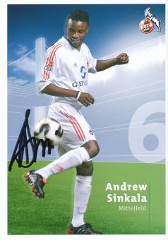 Andrew Sinkala   2005/2006   FC Köln Fußball Autogrammkarte original signiert 