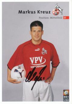 Markus Kreuz  2001/2002   FC Köln Fußball Autogrammkarte original signiert 