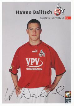 Hanno Balitsch  2001/2002   FC Köln Fußball Autogrammkarte original signiert 