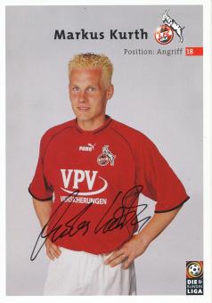 Markus Kurth  2001/2002   FC Köln Fußball Autogrammkarte original signiert 