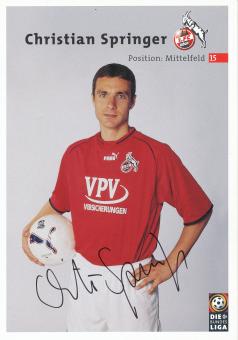 Christian Springer  2001/2002   FC Köln Fußball Autogrammkarte original signiert 