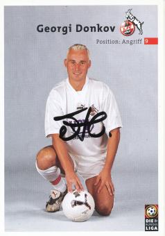 Georgi Donkov  2000/2001   FC Köln Fußball Autogrammkarte original signiert 