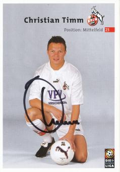 Christian Timm  2000/2001   FC Köln Fußball Autogrammkarte original signiert 