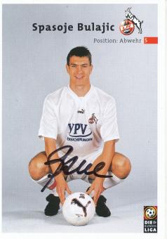 Spasoje Bulajic  2000/2001   FC Köln Fußball Autogrammkarte original signiert 