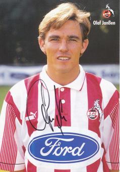 Olaf Janßen  1995/1996   FC Köln Fußball Autogrammkarte original signiert 