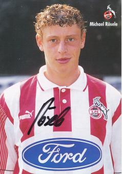 Michael Rösele  1995/1996   FC Köln Fußball Autogrammkarte original signiert 
