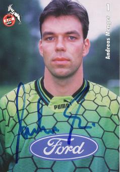 Andreas Menger  1997/1998   FC Köln Fußball Autogrammkarte original signiert 