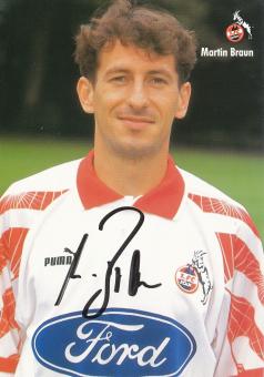 Martin Braun  1996/1997  FC Köln Fußball Autogrammkarte original signiert 
