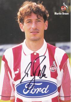 Martin Braun  1995/1996  FC Köln Fußball Autogrammkarte original signiert 