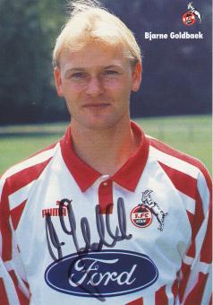 Bjarne Goldbaek  1994/1995  FC Köln Fußball Autogrammkarte original signiert 