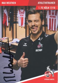 Max Weuthen  2017/2018  FC Köln Fußball Autogrammkarte original signiert 