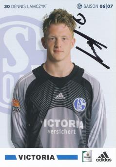 Dennis Lamczyk  2006/2007  FC Schalke 04  Fußball Autogrammkarte original signiert 