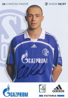 Christian Pander  2006/2007  FC Schalke 04  Fußball Autogrammkarte original signiert 