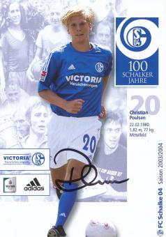 Christian Poulsen  2003/2004  FC Schalke 04  Fußball Autogrammkarte original signiert 