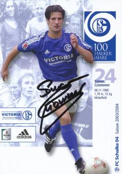 Simon Cziommer  2003/2004  FC Schalke 04  Fußball Autogrammkarte original signiert 