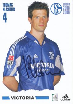 Thomas Kläsener  2005/2006  FC Schalke 04  Fußball Autogrammkarte original signiert 