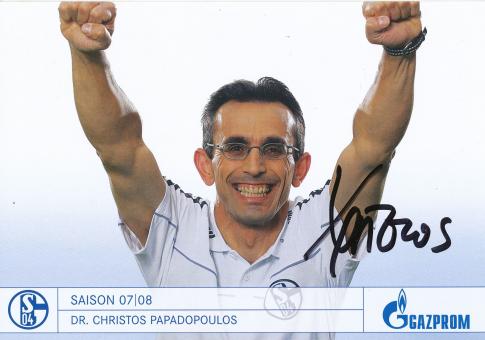 Dr.Christos Papadopoulos  2007/2008  FC Schalke 04  Fußball Autogrammkarte original signiert 
