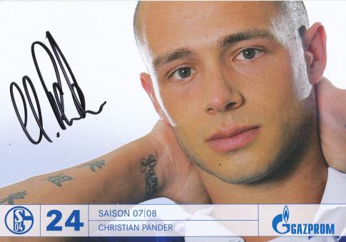 Christian Pander  2007/2008  FC Schalke 04  Fußball Autogrammkarte original signiert 