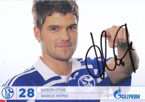 Markus Heppke  2007/2008  FC Schalke 04  Fußball Autogrammkarte original signiert 