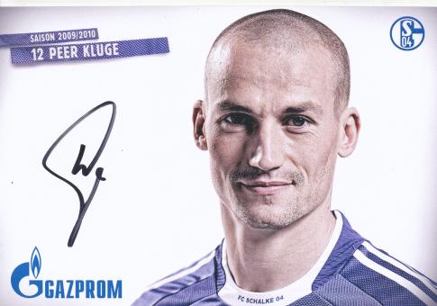 Peer Kluge   2009/2010  FC Schalke 04  Fußball Autogrammkarte original signiert 