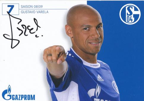 Gustavo Varela  2008/2009  FC Schalke 04  Fußball Autogrammkarte original signiert 