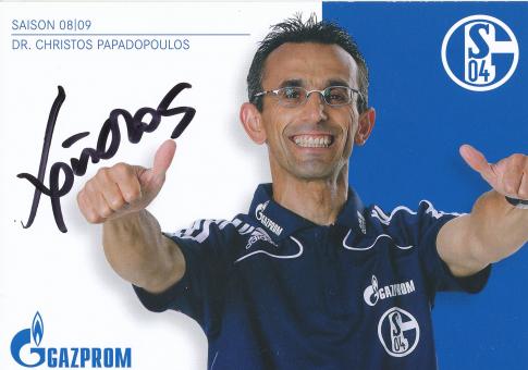 Dr.Christos Papadopoulos  2008/2009  FC Schalke 04  Fußball Autogrammkarte original signiert 