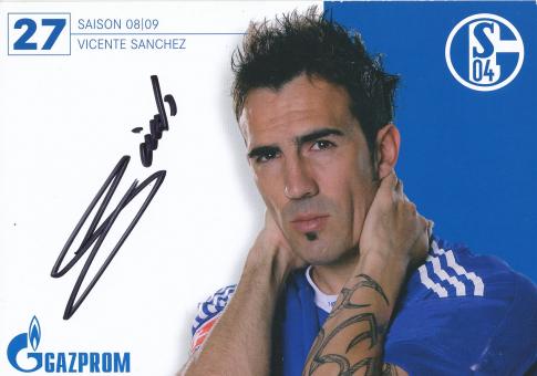 Vicente Sanchez  2008/2009  FC Schalke 04  Fußball Autogrammkarte original signiert 