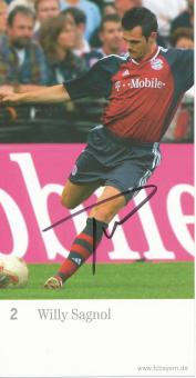 Willy Sagnol  2002/2003  FC Bayern München Fußball Autogrammkarte original signiert 