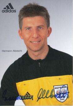 Hermann Albrecht  DFB Schiedsrichter  Fußball Autogrammkarte original signiert 